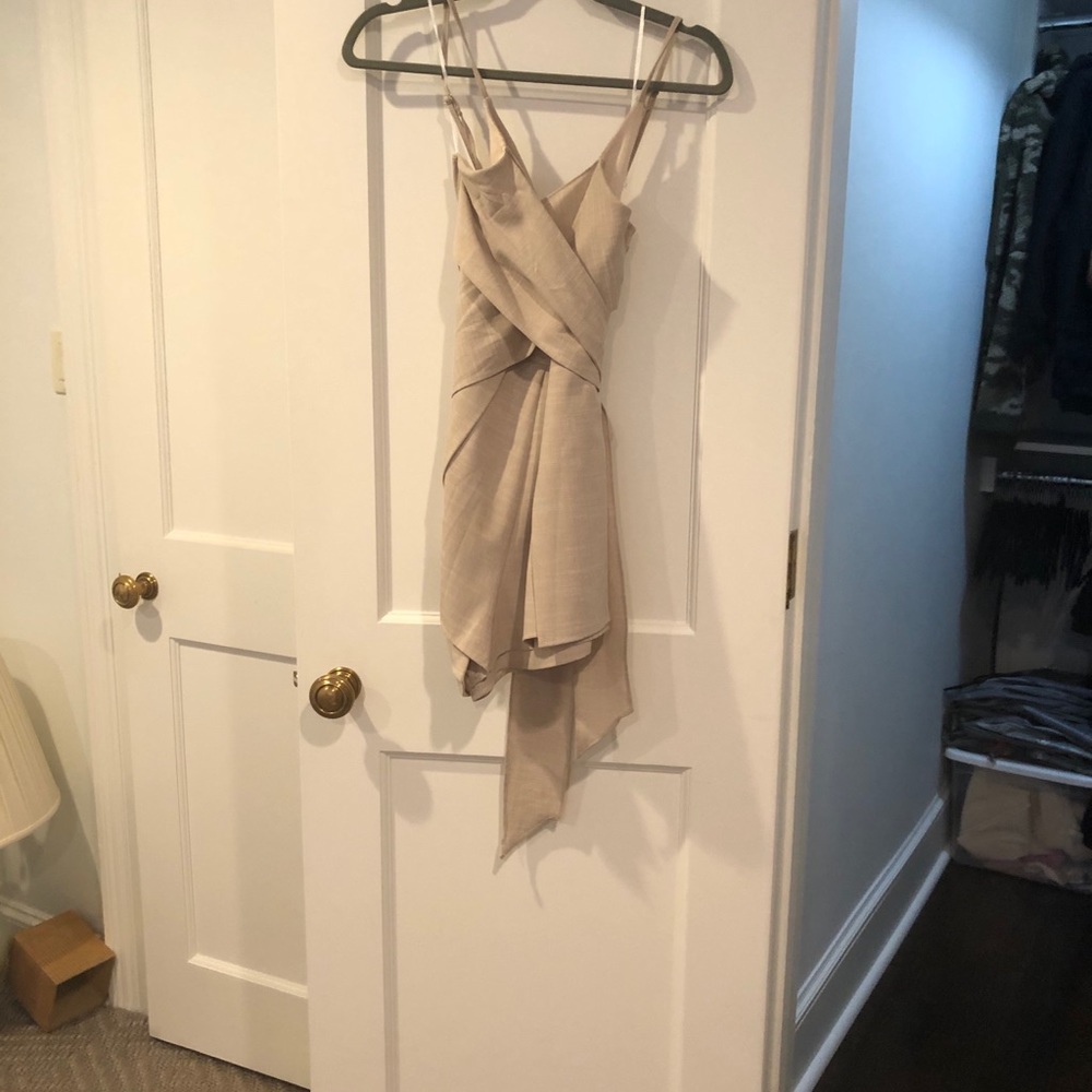 Tan wrap romper